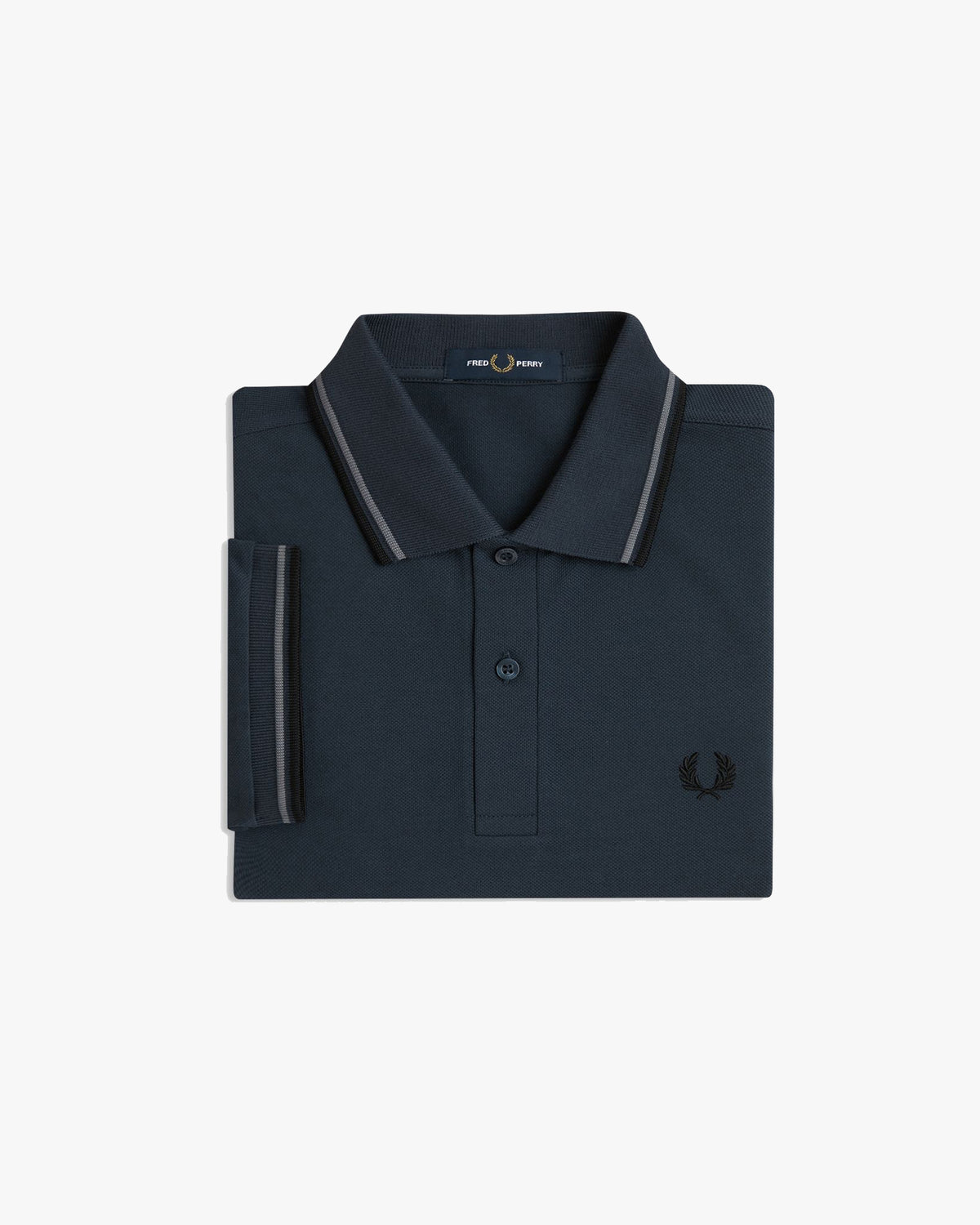 Fred Perry Twin Tipped Polo Shirt - Dark Airforce / Stockport Blue / Black