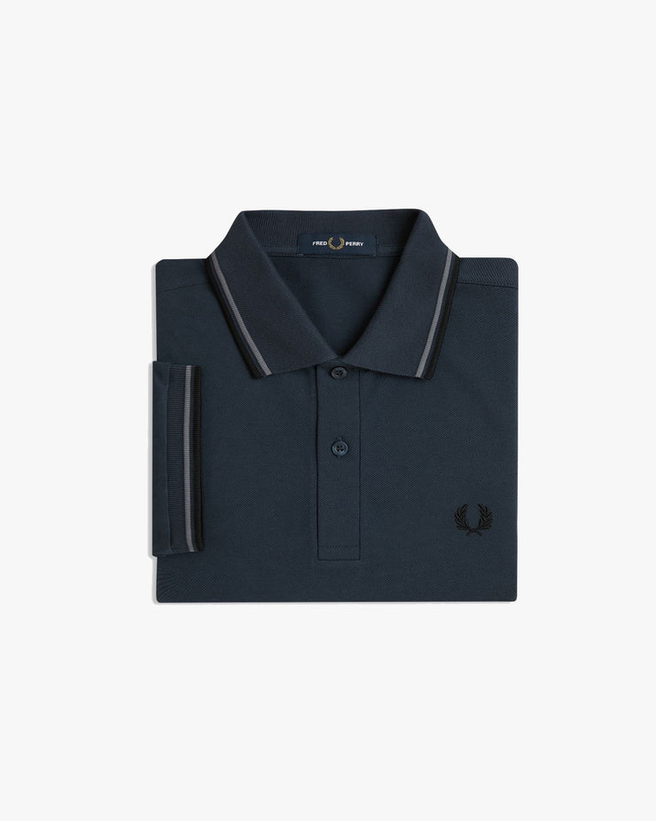 Fred Perry Twin Tipped Polo Shirt - Dark Airforce / Stockport Blue / Black