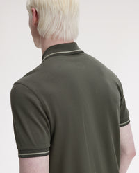 Fred Perry Twin Tipped Polo Shirt - Field Green / Seagrass / Black