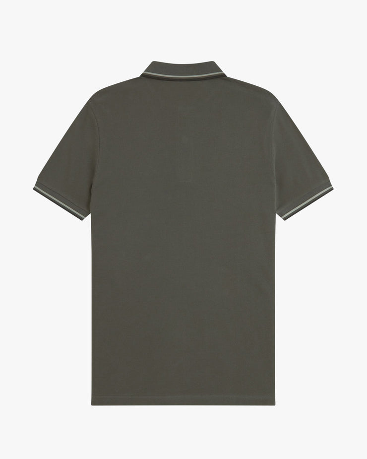 Fred Perry Twin Tipped Polo Shirt - Field Green / Seagrass / Black