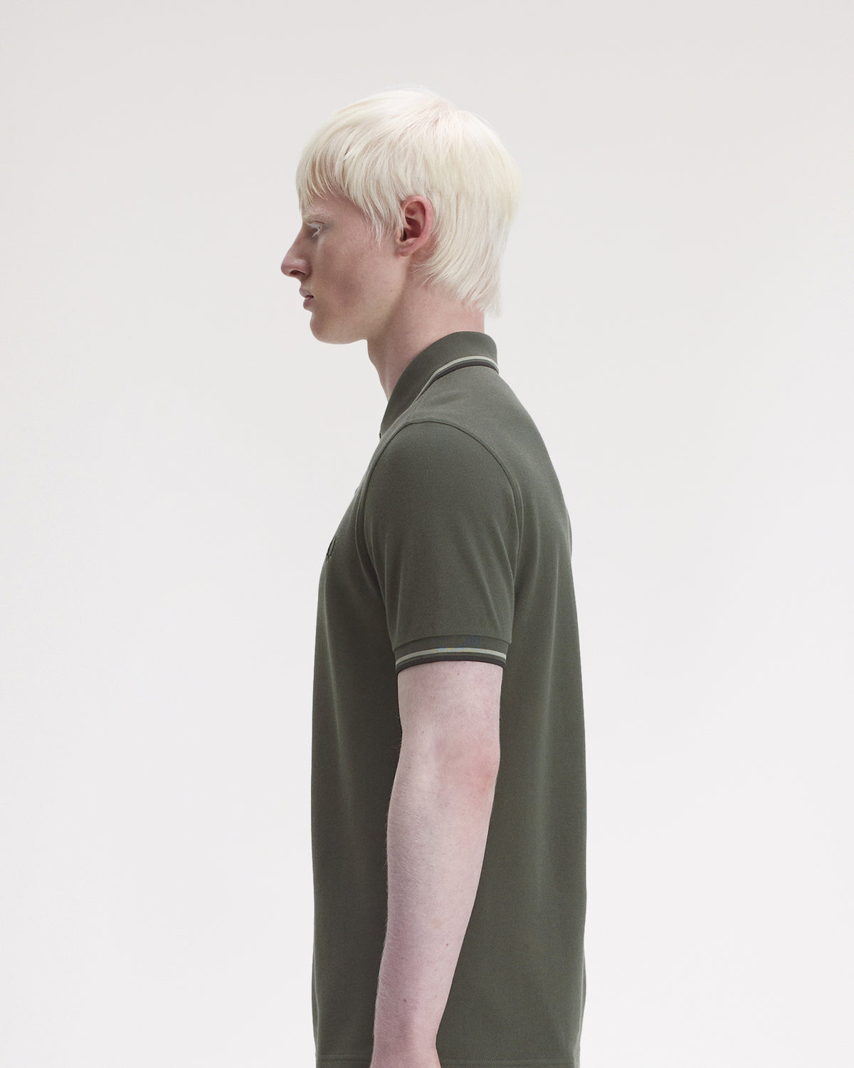 Fred Perry Twin Tipped Polo Shirt - Field Green / Seagrass / Black