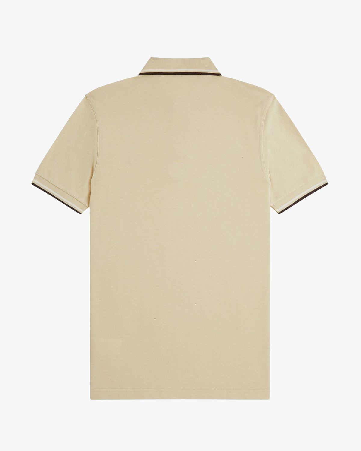 Fred Perry Twin Tipped Polo Shirt - Oatmeal / Snow White / Anchor Grey