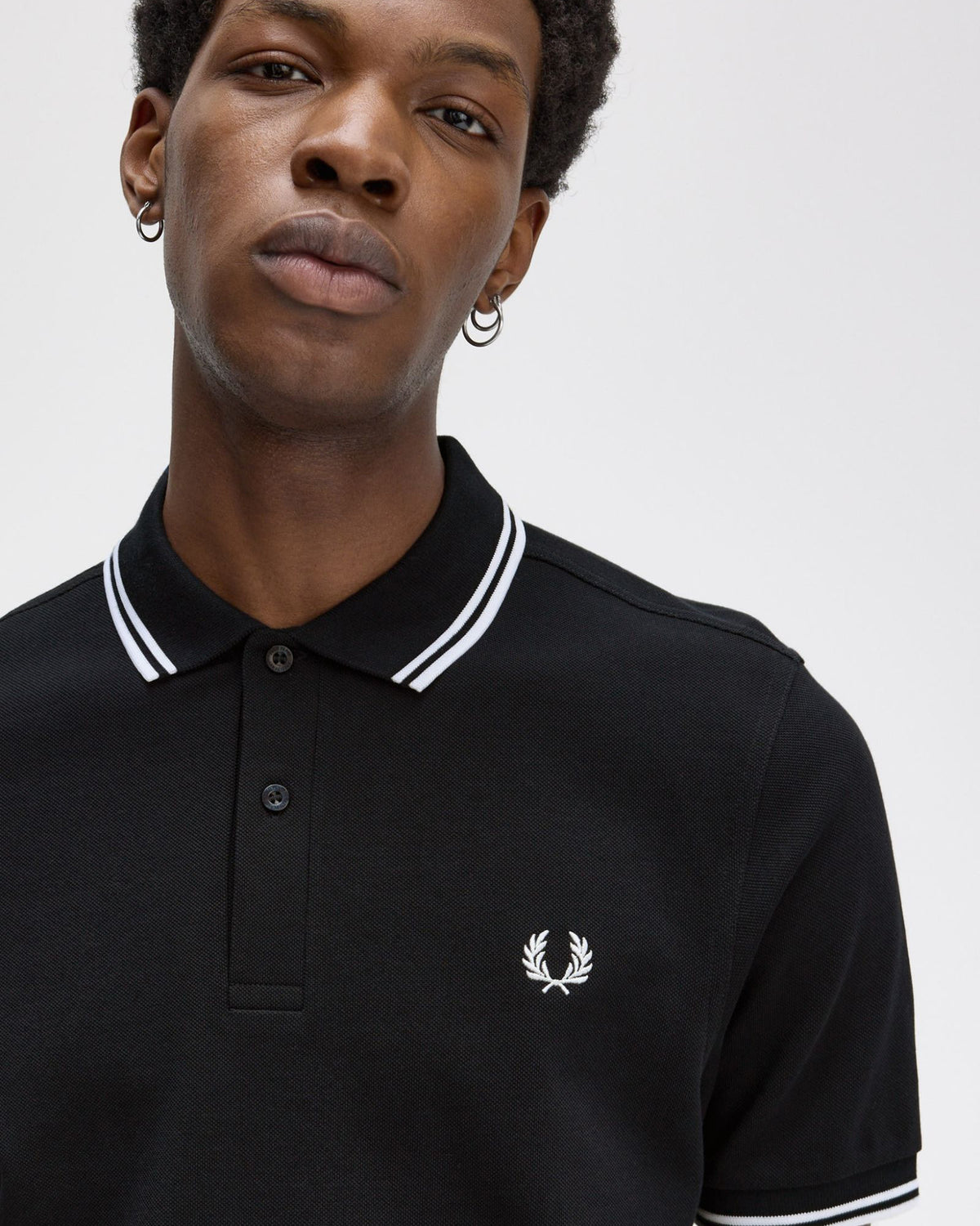 Fred Perry Twin Tipped Polo Shirt - Navy / White | Fred Perry Polo Shirts | JEANSTORE