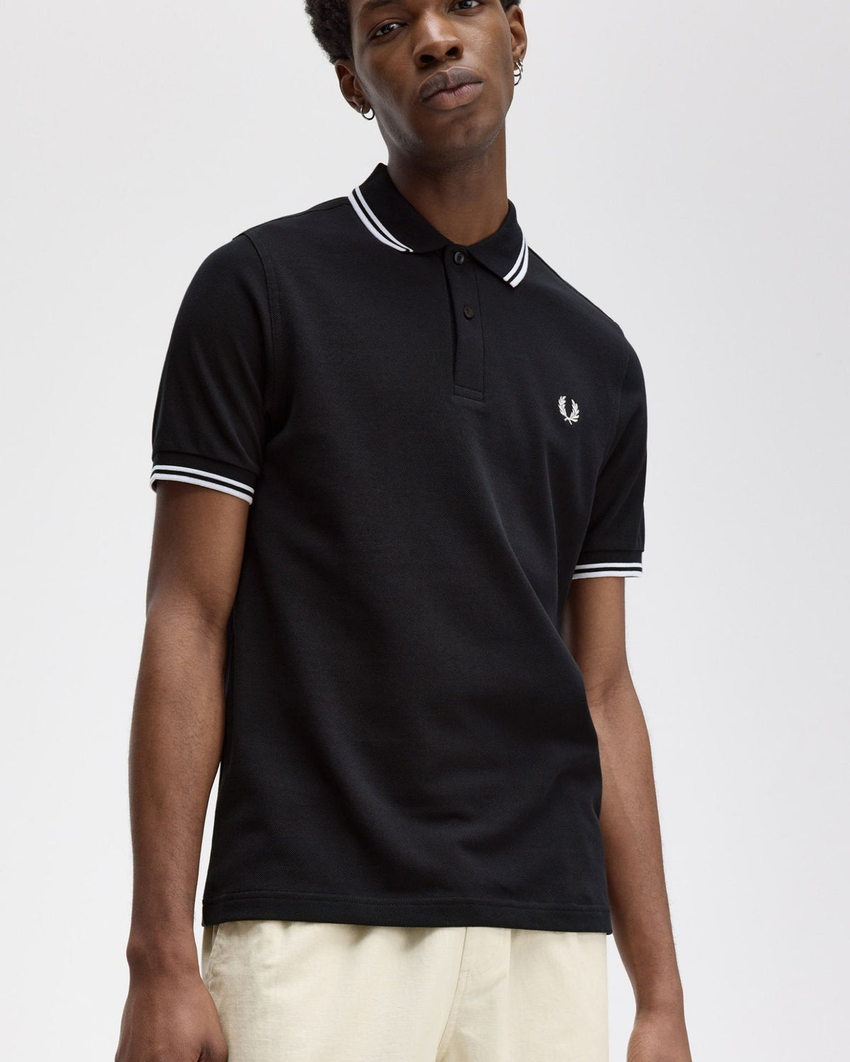 Fred Perry Twin Tipped Polo Shirt - Navy / White | Fred Perry Polo Shirts | JEANSTORE