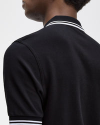 Fred Perry Twin Tipped Polo Shirt - Navy / White | Fred Perry Polo Shirts | JEANSTORE