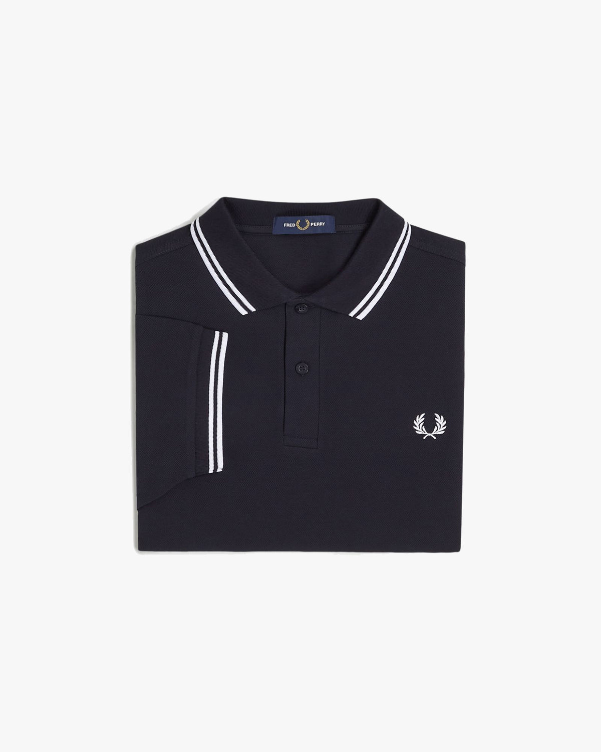 Fred Perry Twin Tipped Polo Shirt - Navy / White | Fred Perry Polo Shirts | JEANSTORE