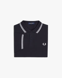 Fred Perry Twin Tipped Polo Shirt - Navy / White | Fred Perry Polo Shirts | JEANSTORE