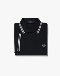 Fred Perry Twin Tipped Polo Shirt - Black / White / White | Fred Perry Polo Shirts | JEANSTORE