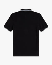 Fred Perry Twin Tipped Polo Shirt - Black / White / White | Fred Perry Polo Shirts | JEANSTORE