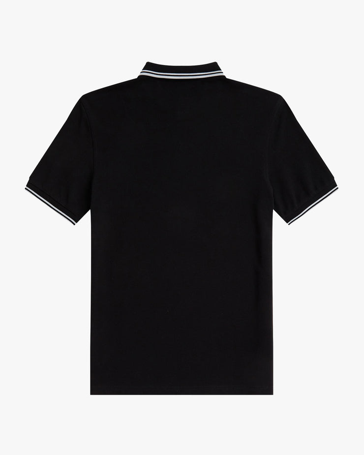 Fred Perry Twin Tipped Polo Shirt - Black / White / White
