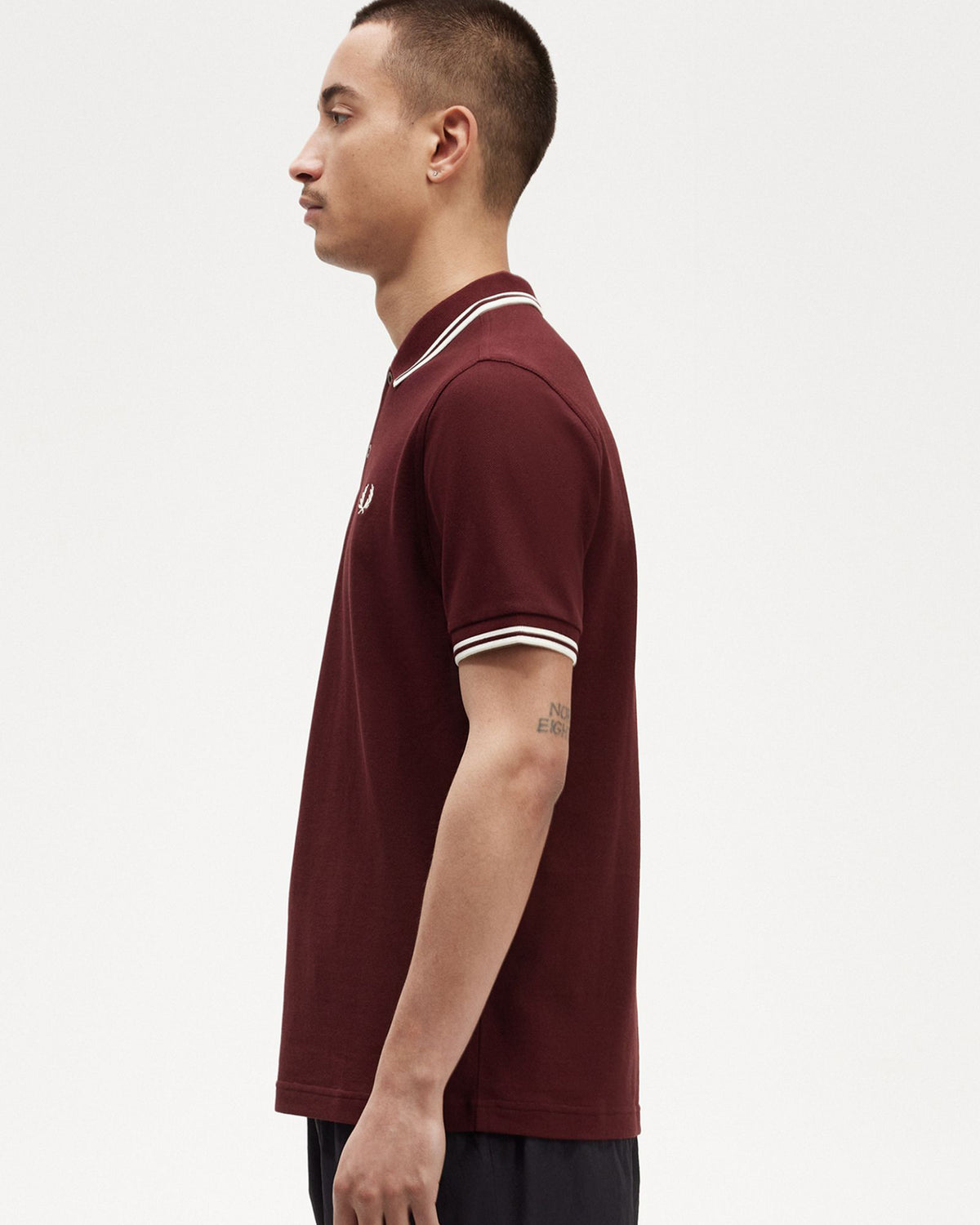 Fred Perry Twin Tipped Polo Shirt - Oxblood / Ecru | Fred Perry Polo Shirts | JEANSTORE
