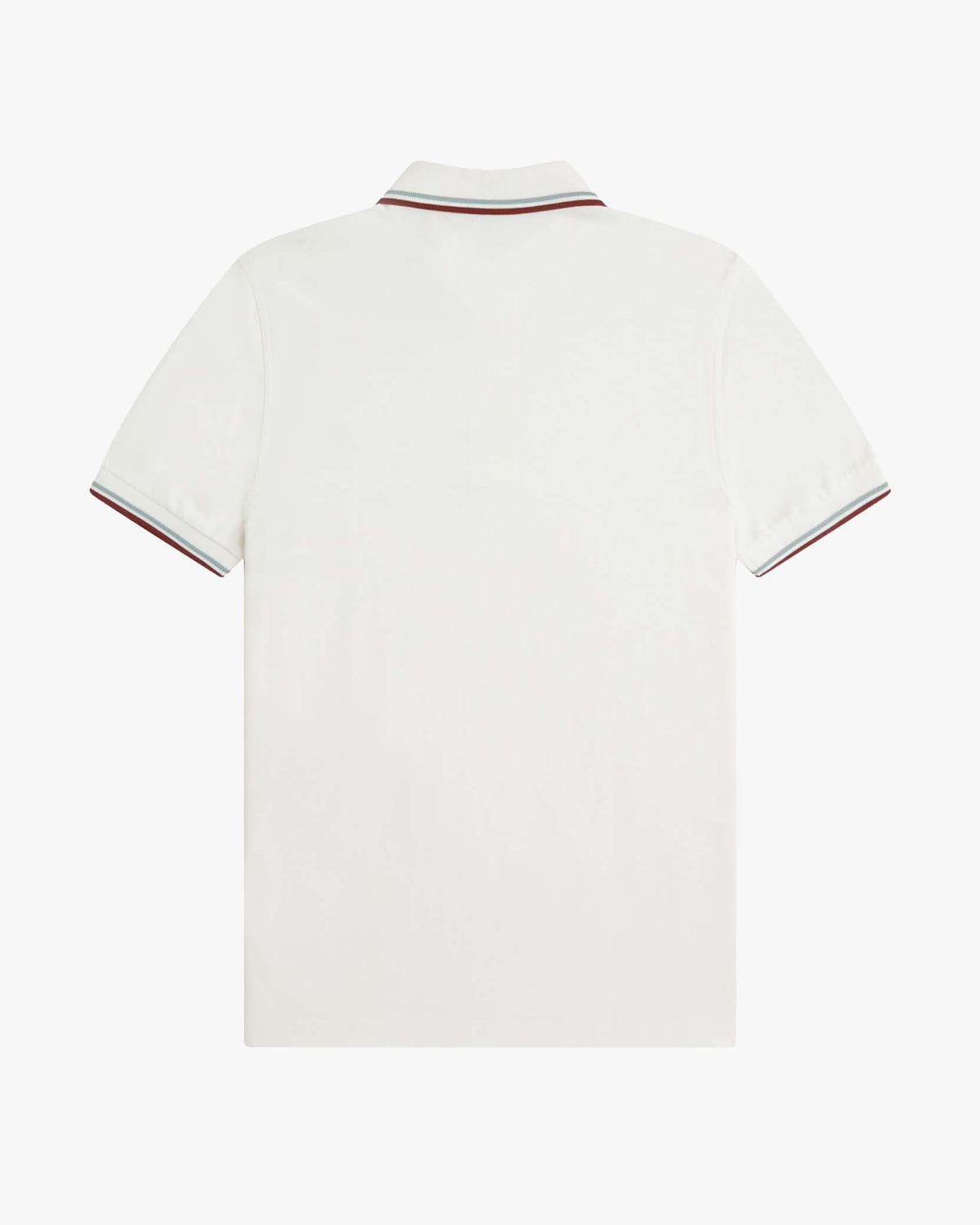 Fred Perry Twin Tipped Polo Shirt - Snow White / Silver Blue / Brandy