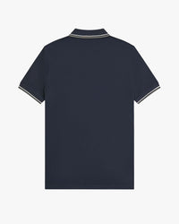 Fred Perry Twin Tipped Polo Shirt - Dark Airforce / Ecru / Seagrass | Fred Perry Polo Shirts | Jeanstore