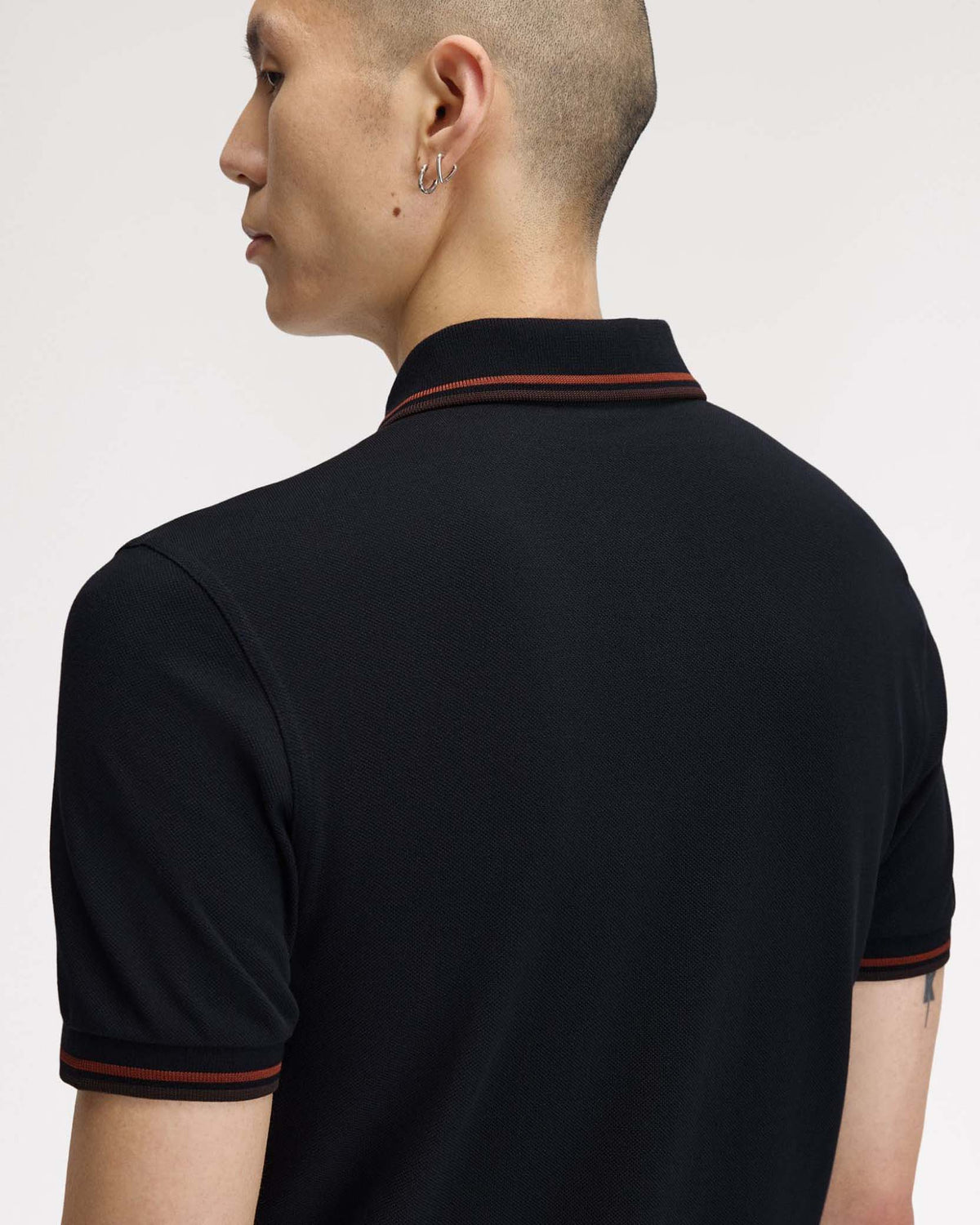 Fred Perry Twin Tipped Polo Shirt - Navy / Brandy / Rich Brown