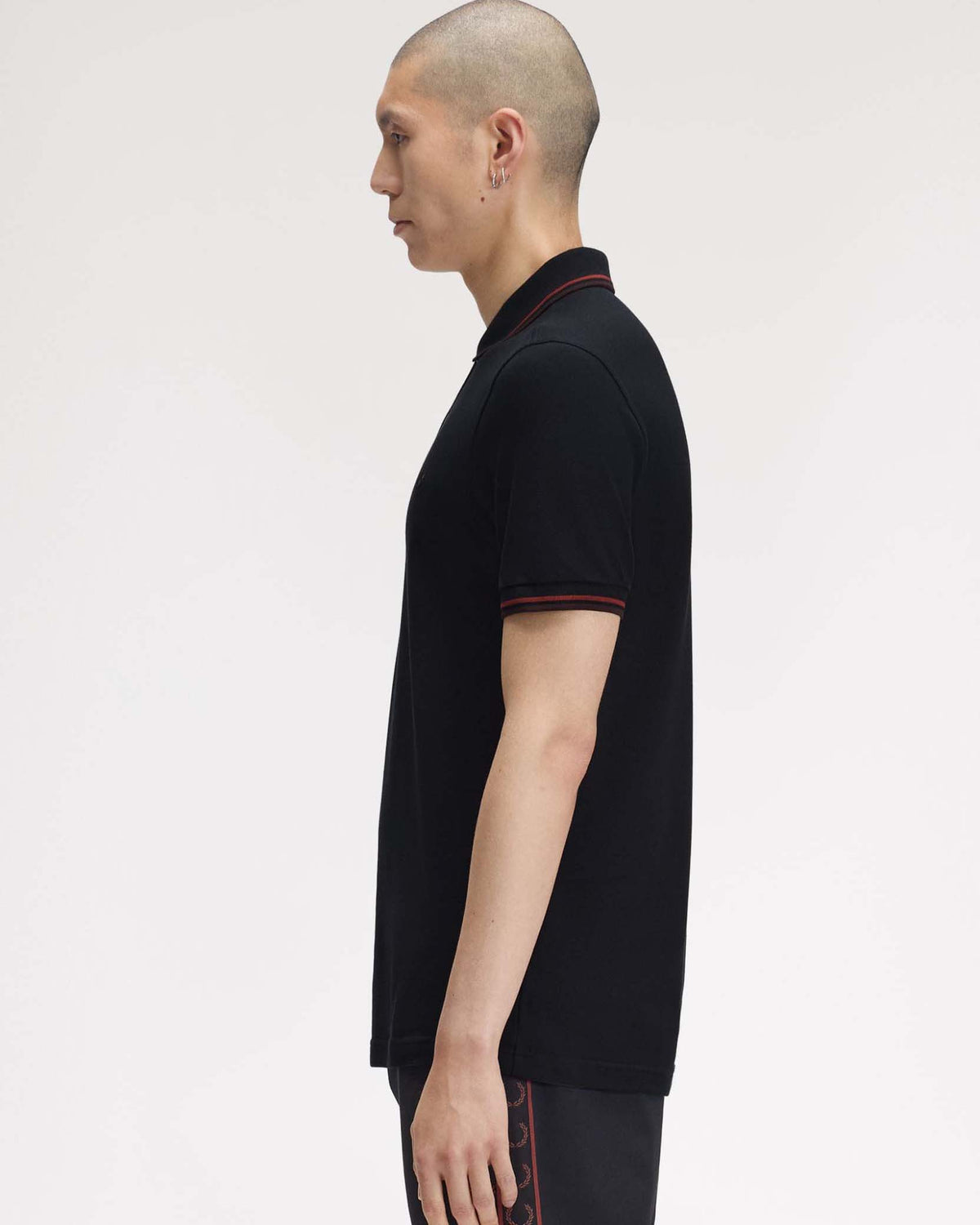 Fred Perry Twin Tipped Polo Shirt - Navy / Brandy / Rich Brown