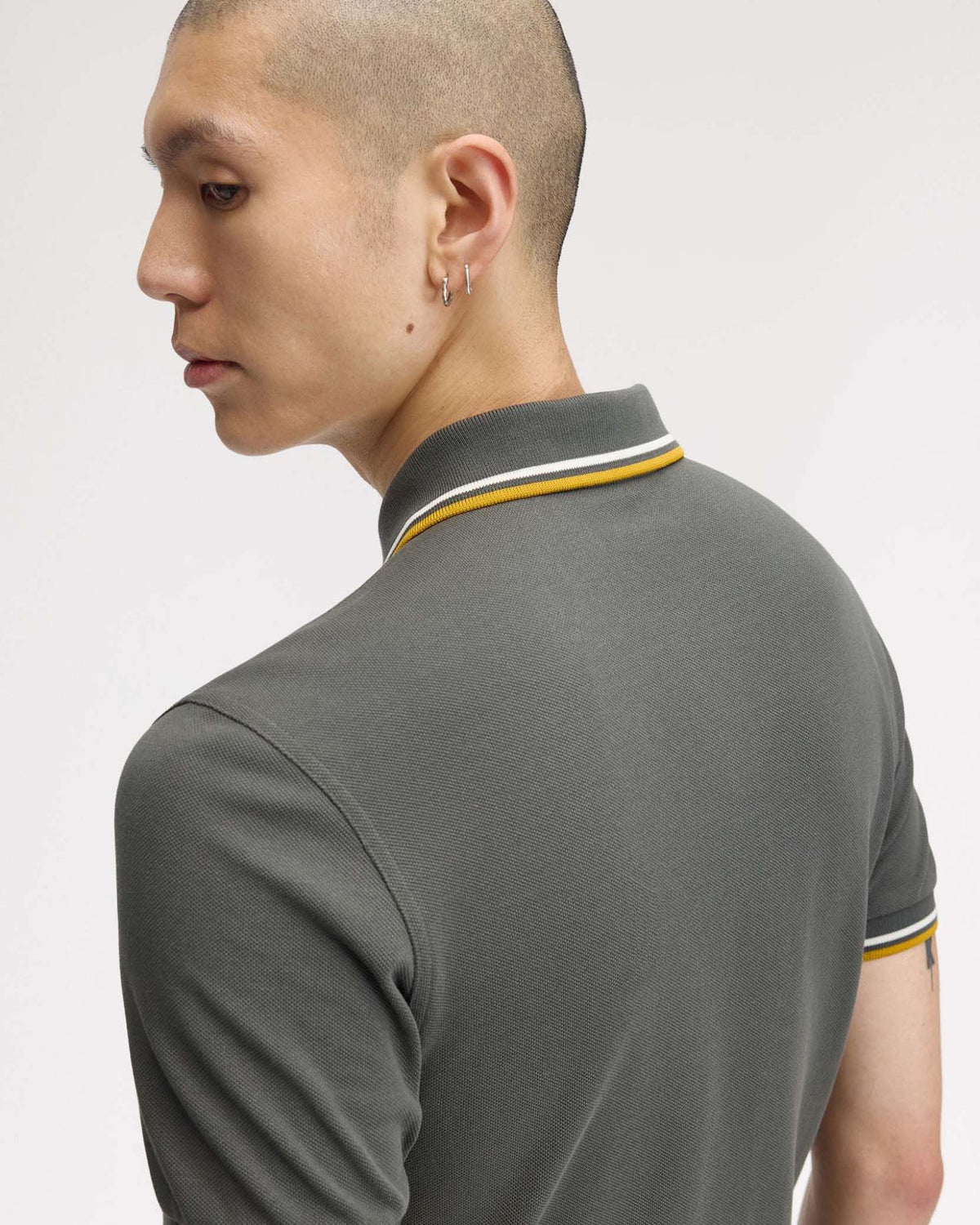 Fred Perry Twin Tipped Polo Shirt - Field Green / Ecru / Golden