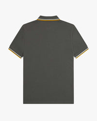 Fred Perry Twin Tipped Polo Shirt - Field Green / Ecru / Golden