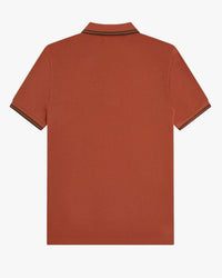 Fred Perry Twin Tipped Polo Shirt - Brandy / Night Green