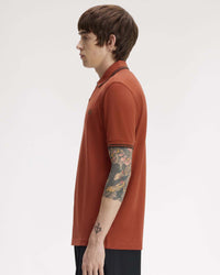 Fred Perry Twin Tipped Polo Shirt - Brandy / Night Green