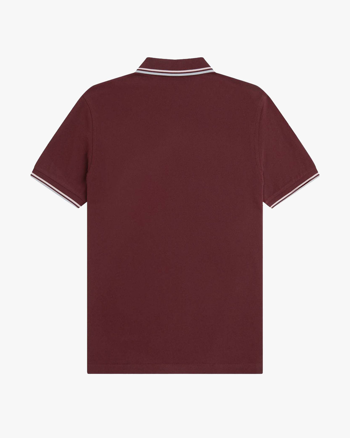 Fred Perry Twin Tipped Polo Shirt - Oxblood / Iced Pink / Dusky Blue