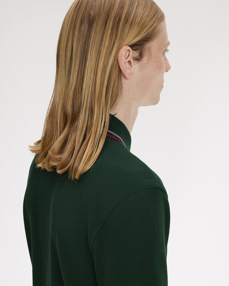 Fred Perry Twin Tipped Polo Shirt - Grassroots / Stockport Blue / Oxblood