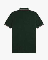 Fred Perry Twin Tipped Polo Shirt - Grassroots / Stockport Blue / Oxblood