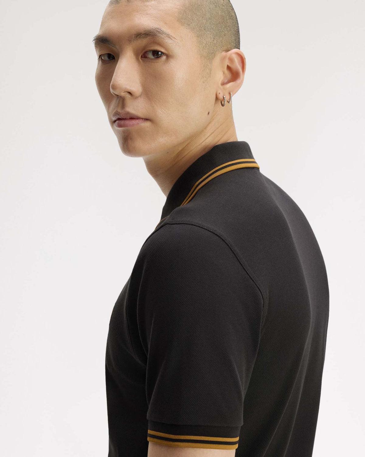 Fred Perry Twin Tipped Polo Shirt - Anchor Grey / Golden