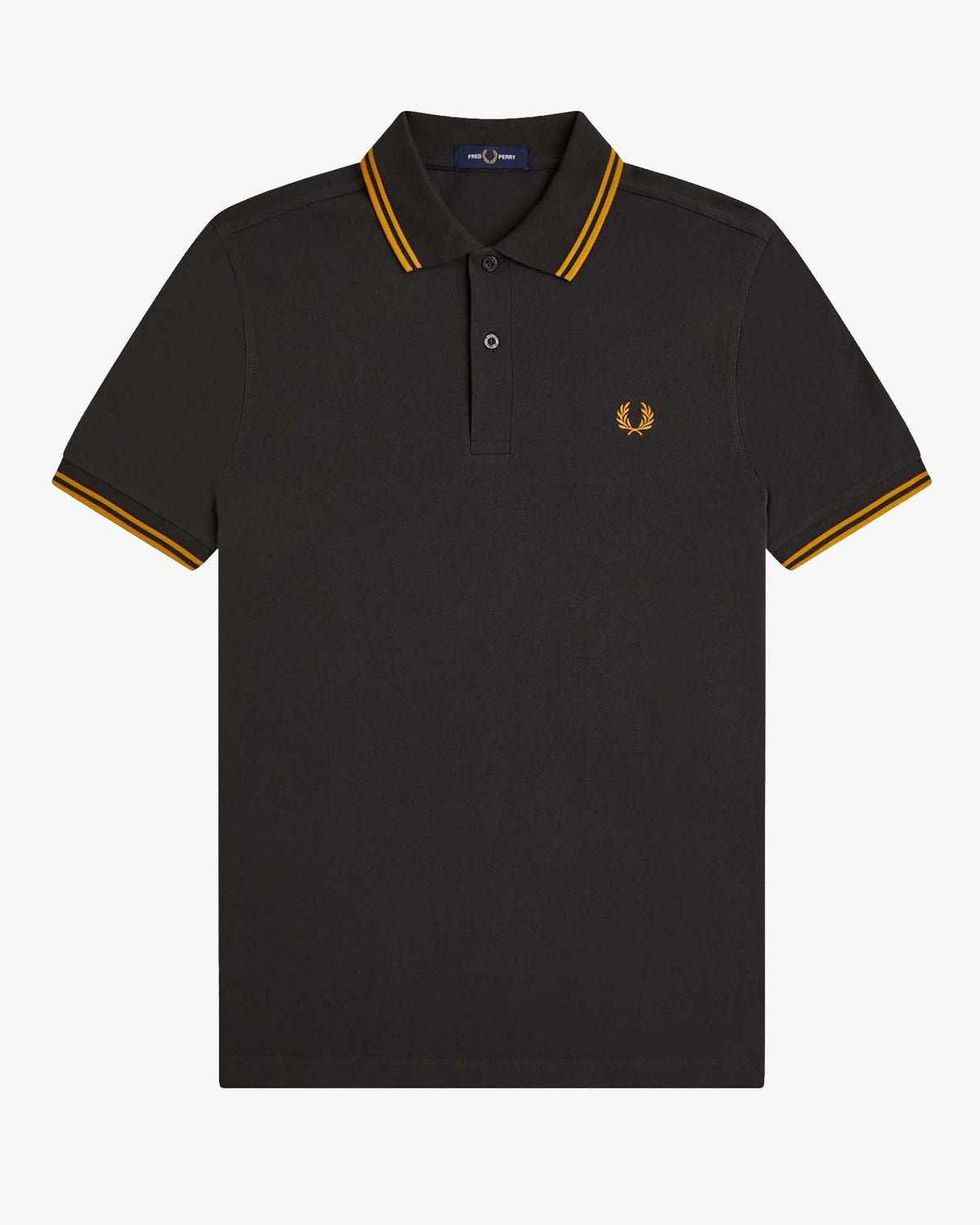 Fred Perry Twin Tipped Polo Shirt - Anchor Grey / Golden
