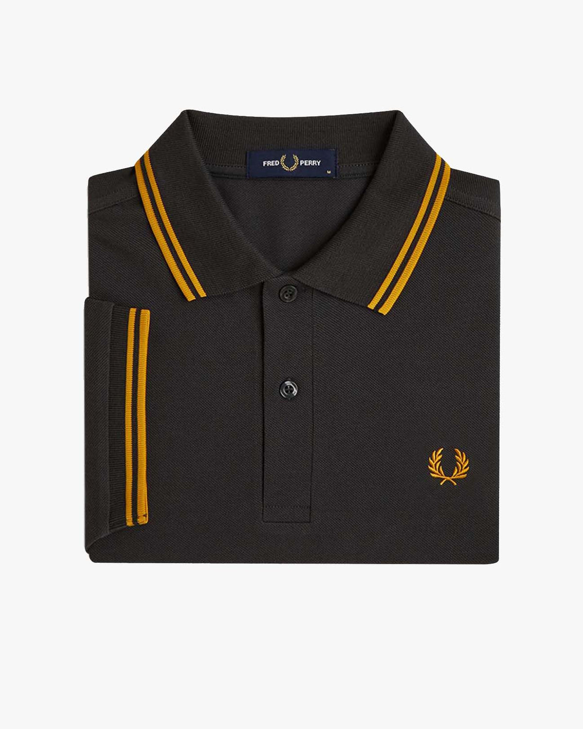 Fred Perry Twin Tipped Polo Shirt - Anchor Grey / Golden