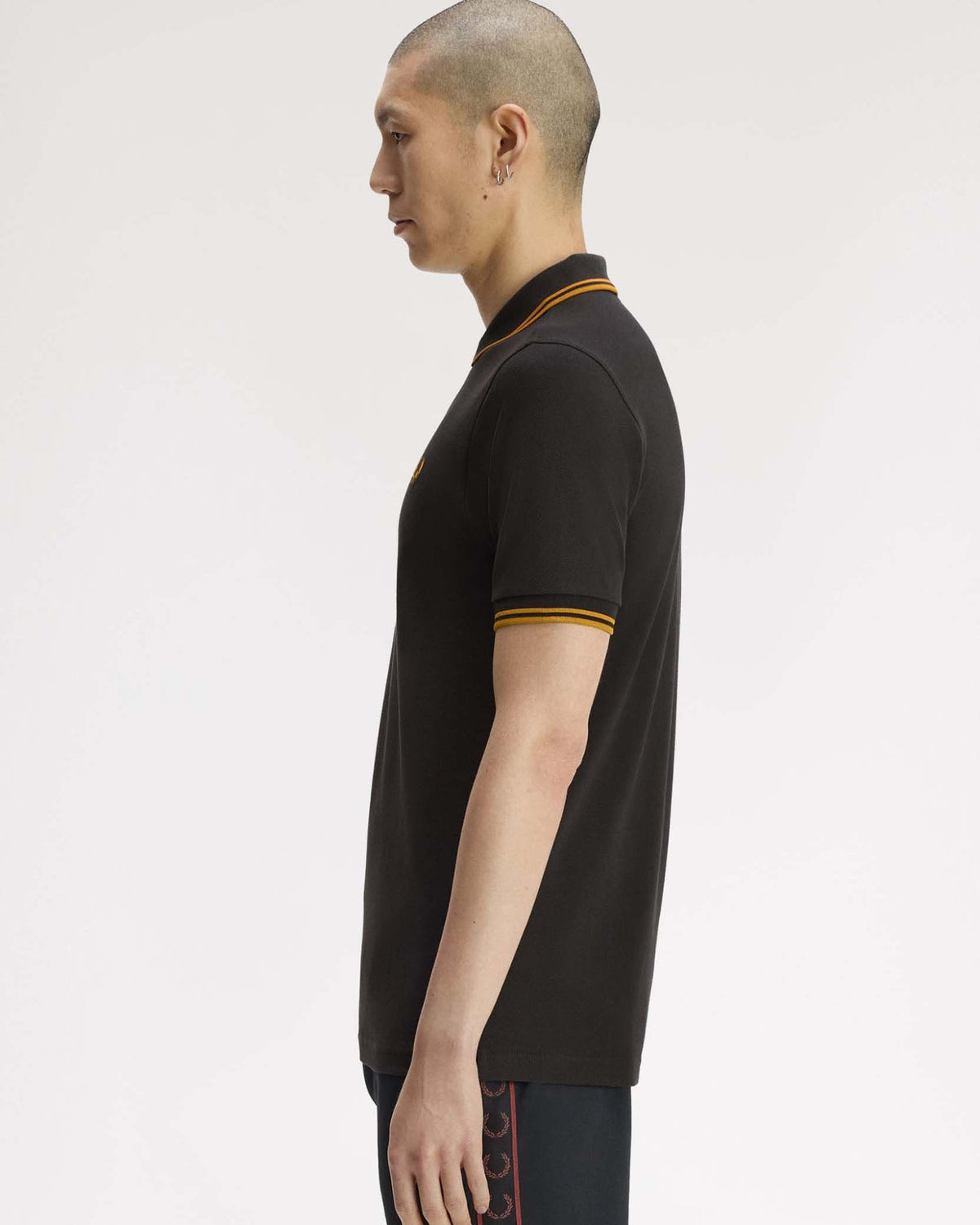 Fred Perry Twin Tipped Polo Shirt - Anchor Grey / Golden