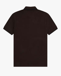 Fred Perry Twin Tipped Polo Shirt - Rich Brown / Black