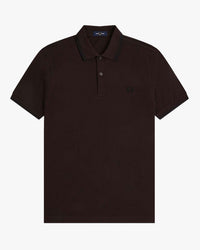 Fred Perry Twin Tipped Polo Shirt - Rich Brown / Black