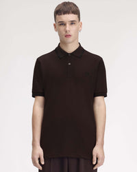 Fred Perry Twin Tipped Polo Shirt - Rich Brown / Black