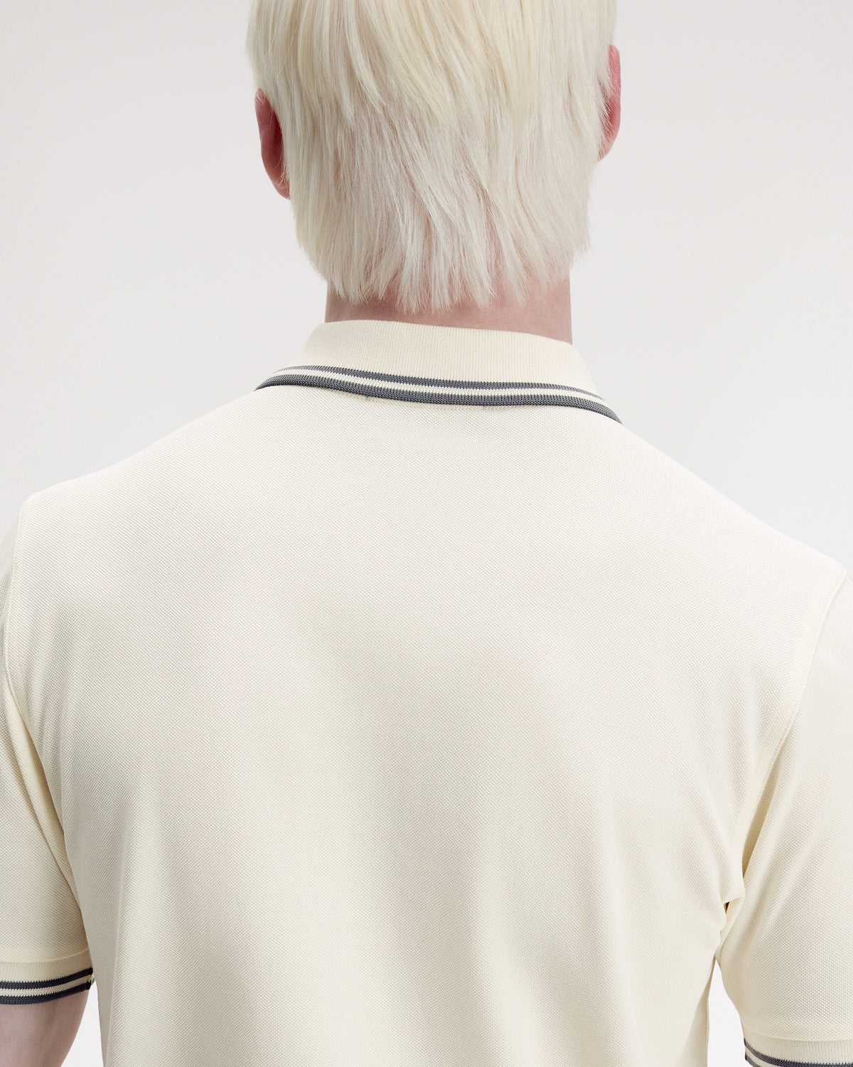 Fred Perry Twin Tipped Polo Shirt - Ecru / Stockport Blue