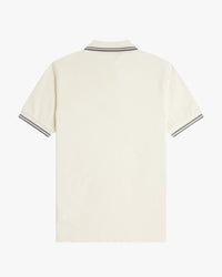 Fred Perry Twin Tipped Polo Shirt - Ecru / Stockport Blue