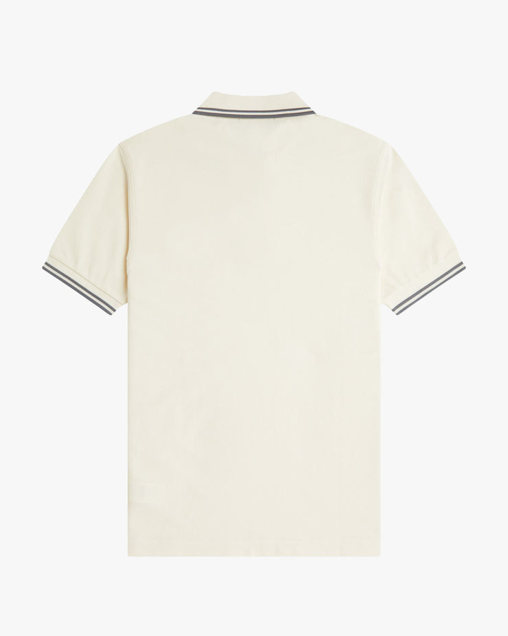 Fred Perry Twin Tipped Polo Shirt - Ecru / Stockport Blue