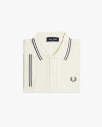 Fred Perry Twin Tipped Polo Shirt - Ecru / Stockport Blue