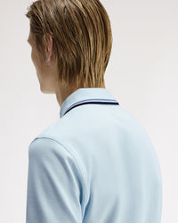 Fred Perry Twin Tipped Polo Shirt - Light Ice / Ace Blue / Navy