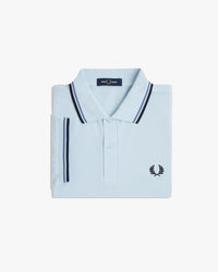Fred Perry Twin Tipped Polo Shirt - Light Ice / Ace Blue / Navy