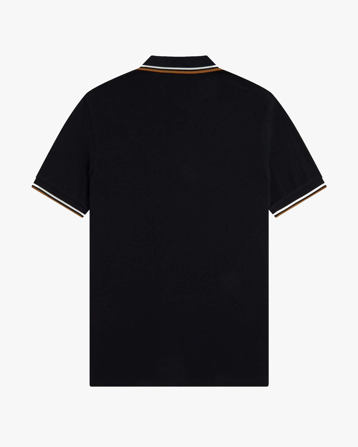 Fred Perry Twin Tipped Polo Shirt - Black / Ecru / Dark Caramel