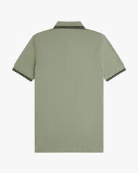 Fred Perry Twin Tipped Polo Shirt - Seagrass / Black