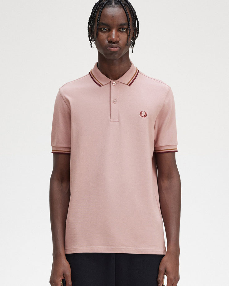 Fred Perry Twin Tipped Polo Shirt - Dusty Rose Pink