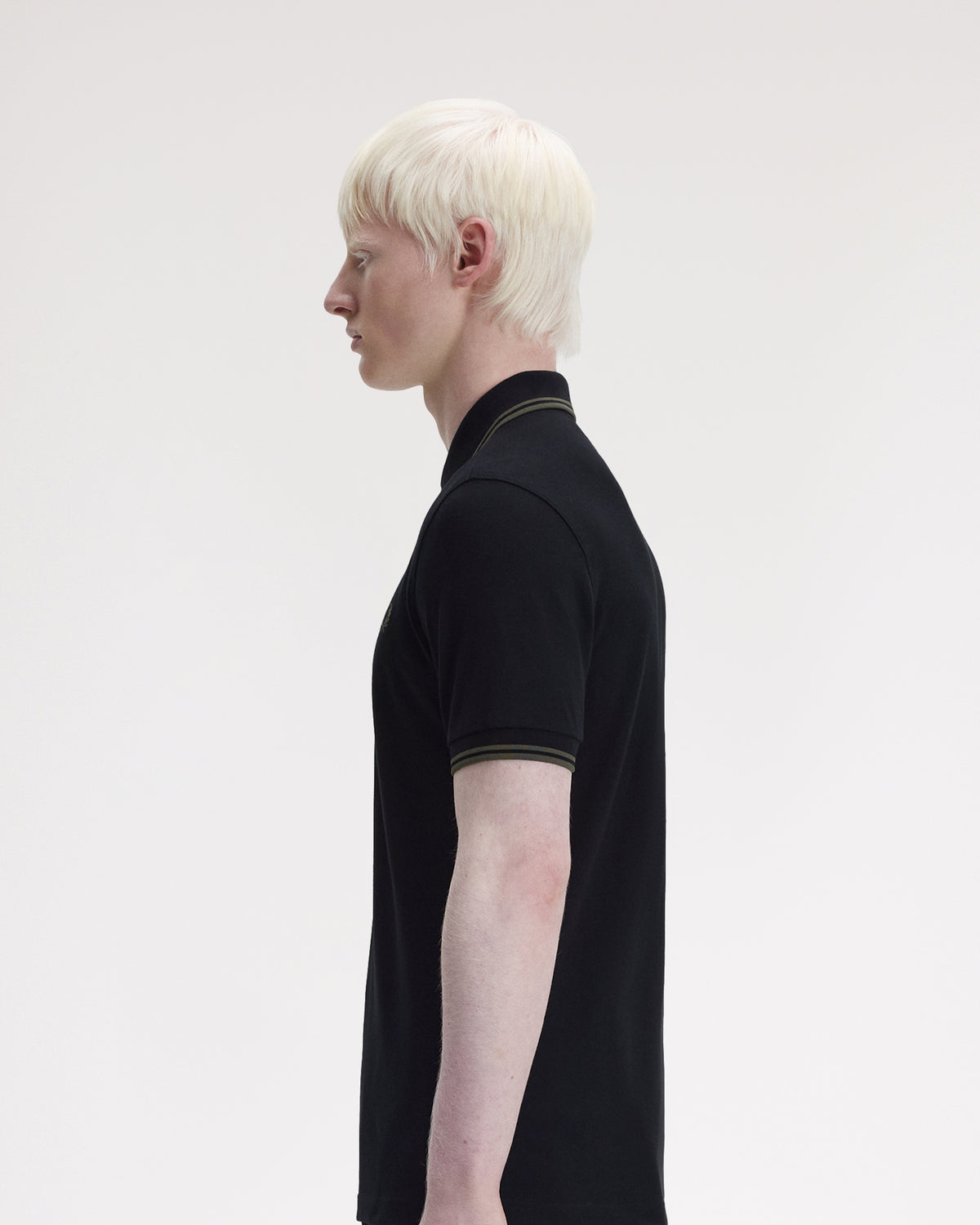 Fred Perry Twin Tipped Polo Shirt - Black / Field Green