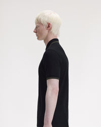 Fred Perry Twin Tipped Polo Shirt - Black / Field Green