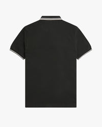 Fred Perry Twin Tipped Polo Shirt - Night Green / Snow White | Fred Perry Polo Shirts | JEANSTORE