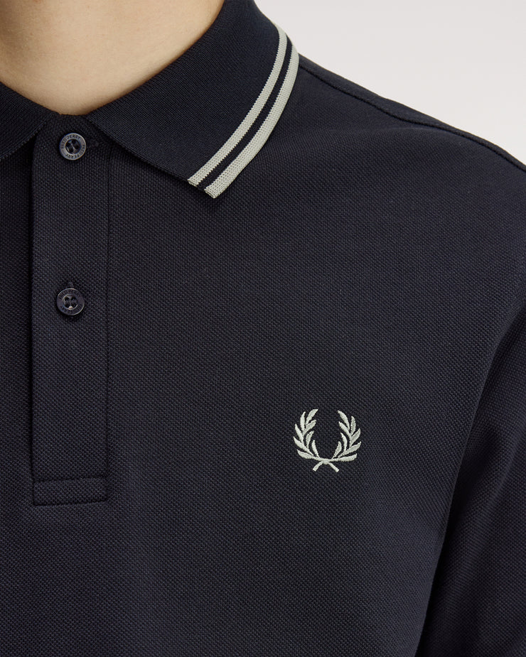 Fred Perry Twin Tipped Polo Shirt - Navy / Seagrass
