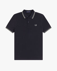 Fred Perry Twin Tipped Polo Shirt - Navy / Seagrass