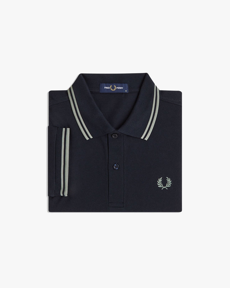 Fred Perry Twin Tipped Polo Shirt - Navy / Seagrass