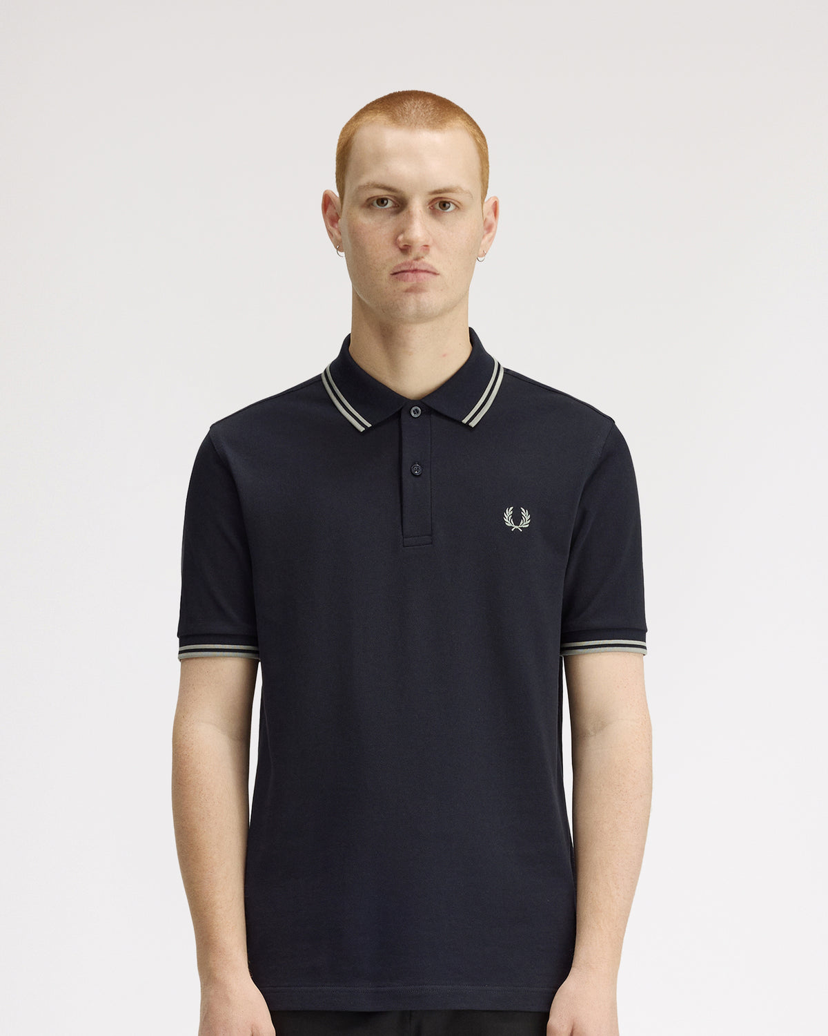 Fred Perry Twin Tipped Polo Shirt - Navy / Seagrass