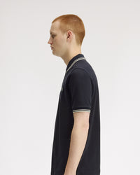 Fred Perry Twin Tipped Polo Shirt - Navy / Seagrass